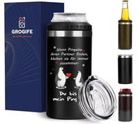 Grogife Gobelet isotherme 4en1, Cadeau idéal pour partenaire, mari, 480ml