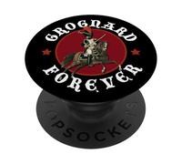 Grognard Forever Plateau de Jeu de rôle Rouge PopSockets PopGrip Adhésif