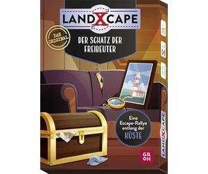 Groh LandXcape - Der Schatz der Freibeuter : Eine Escape-Rallye entlang der Küste Von Nord- & Ostsee | Mehrfach spielbares Escape Game mit 50 Karten für Kinder AB 12 und Erwachsene