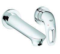 Grohe Mitigeur mural pour lavabo Eurostyle 19571003 chromé, poignée ouverte, saillie 203 mm