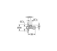 GROHE 22032000 Robinet d'arrêt 1/2``