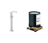GROHE 23491001 Mitigeur Bain/Douche Hors Sol Essence, Chromé, (Import Allemagne) & 45984001 Platine Support ½" (Import Allemagne)