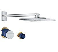 Grohe 26504000 pluie 310 Smart Active 2-spray Ensemble de têtes de cube, Starlight Chrome
