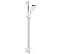 GROHE Rainshower SmartActive - Ensemble de douche Rainshower SmartActive Cube 130 EcoJoy chrome / blanc lune
