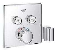 GROHE Mitigeur Grohtherm SmartControl 29125000 encastré, 2 vannes d'arrêt, support douche, chromé