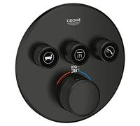 GROHE 291382430 Grohtherm Smartcontrol Garniture de vanne thermostatique triple fonction avec module de commande, noir mat