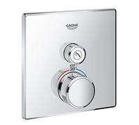 Grohe 29140000 Grohtherm Smart Garniture thermostatique à fonction unique avec module de commande, Starlight Chrome