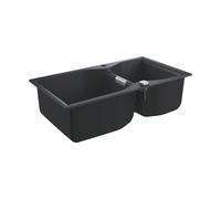 GROHE Évier intégré K700 31658AP0 – composite 900x500 mm, 2 bols, granit noir