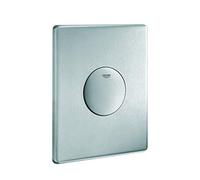 GROHE 38445SD0 Skate Plaque de commande WC Argent | Pour réservoirs encastrés, double touche (2 volumes), surface robuste (acier inox, 38445SD0)
