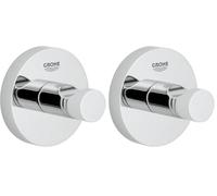 GROHE 40364001 essentials Patère murale Argent (Lot de 2)