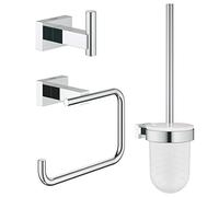 GROHE Essentials Cube - Ensemble accessoires WC 3 en 1 chrome / satiné