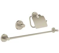 GROHE 40775EN1 | Ensemble d'accessoires essentiels | 3 en 1 | Nickel brossé