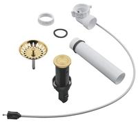 GROHE 40986GN0 Kit de vidage pop-up avec bouton poussoir et bonde Ø 35 mm Diamètre de découpe Doré brossé