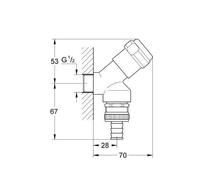 combinaison de raccords Grohe 41190000 DN15, chromé , avec aérateur de tuyau