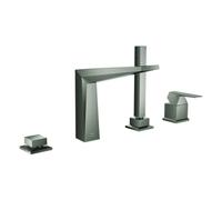 Grohe Allure Brilliant Combiné monocommandé 4 trous pour baignoire, encastré, saillie 198mm, 29405AL0, Couleur: graphite dur brossé
