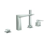 Grohe Allure Brilliant Combiné monocommandé 4 trous pour baignoire, encastré, saillie 198mm, 29405DC0, Couleur: acier super