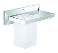 Grohe Allure Brilliant étagère 40906000 avec verre pour rince-bouche, chromé