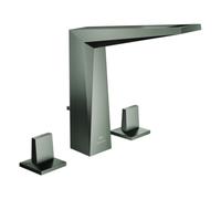 Grohe Allure Brilliant Mélangeur lavabo 3 trous, saillie 149mm, avec vidage à tirette, hauteur de robinetterie 221mm, 20627AL0, Couleur: graphite dur brossé