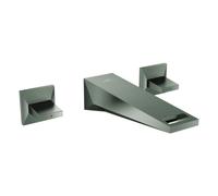 Grohe Allure Brilliant Mélangeur lavabo 3 trous, saillie 161mm, montage mural, kit de finition pour corps d'encastrement, 20628AL0, Couleur: graphite dur brossé