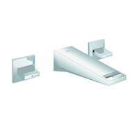 Grohe Allure Brilliant Mélangeur lavabo 3 trous, saillie 161mm, montage mural, kit de finition pour corps d'encastrement, 20628000, Couleur: chrome