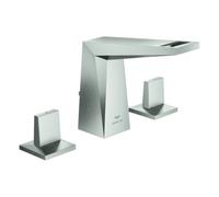 Grohe Allure Brilliant Mélangeur lavabo 3 trous, saillie 96mm, avec vidage à tirette, hauteur de robinetterie 141mm, 20626DC0, Couleur: acier super