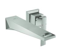 Grohe Allure Brilliant Mitigeur lavabo 2 trous, saillie 210mm, montage mural, kit de finition pour corps d'encastrement, 29403DC0, Couleur: acier super