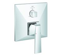 Grohe Allure Brilliant Mitigeur monocommandé, kit de finition pour corps d'encastrement, inverseur 3 voies, 24340000, Couleur: chrome