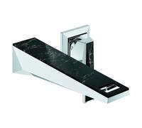 Grohe Allure Brilliant Private Collection Mélangeur lavabo 2 trous, saillie 210mm, Vanilla Noir Caesarstone, kit de finition pour corps d'encastrement, 29521000, Couleur: chrome