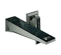 Grohe Allure Brilliant Private Collection Mélangeur lavabo 2 trous, saillie 210mm, Vanilla Noir Caesarstone, kit de finition pour corps d'encastrement, 29521AL0, Couleur: graphite dur brossé