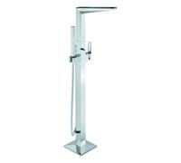 Grohe Allure Brilliant Private Collection Mitigeur monocommandé pour bain, combiné de douche inclus, montage au sol, Vanilla Noir Ceasarstone, saillie 270mm, 24424000, Couleur: chrome