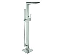 Grohe Allure Brilliant Private Collection Mitigeur monocommandé pour bain, combiné de douche inclus, montage au sol, Vanilla Noir Ceasarstone, saillie 270mm, 24424DC0, Couleur: acier super