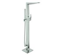 Grohe Allure Brilliant Private Collection Mitigeur monocommandé pour bain, inclus set de douche, montage au sol, structure moletée, saillie 270mm, 24422DC0, Couleur: acier super