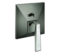 Grohe Allure Brilliant Private Collection Mitigeur monocommandé pour bain, White Attica Ceasarstone, montage encastré, 24426AL0, Couleur: graphite dur brossé