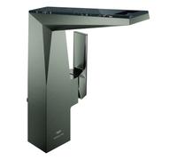 Grohe Allure Brilliant Private Collection Mitigeur monocommandé pour lavabo, L-Size, saillie 125mm, Vanilla Noir Caesarstone, vidage à tirette, 24414AL0, Couleur: graphite dur brossé