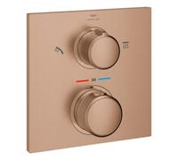 Robinet Encastrable Douche Grohe Allure thermostatique 2jets Warm Sunset brossé