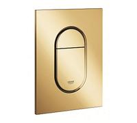 GROHE Arena Cosmopolitan S 37624 Bouton de chasse d'eau 2 débits et démarrage & arrêt 130 x 172 mm pour petit trou de révision Montage vertical Cool Sunrise