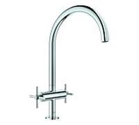 Grohe Atrio 2 poignées 30362000 chrome, avec bec C avec mousseur