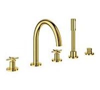 Grohe Atrio Combinaison de baignoire 5 trous 29408GL0 avec poignées croisées, cool Sunrise