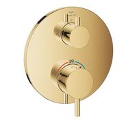 Grohe Atrio ensemble de finition thermostatique avec inverseur cool sunrise 24358gl0