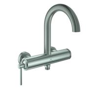 Grohe Atrio Mitigeur monocommandé pour bain, bec pivotant, montage apparent, saillie 237mm, 24367DC0, Couleur: acier super
