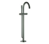 Grohe Atrio Mitigeur monocommandé pour bain, montage au sol, saillie 301mm, inclus set de douche, sans poignées manettes, 25227AL0, Couleur: graphite dur brossé