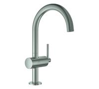 Grohe Atrio Mitigeur monocommandé pour lavabo, L-Size, saillie 166mm, vidage Push-Open, 24362DC0, Couleur: acier super