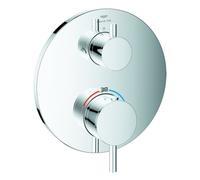 Grohe Atrio Mitigeur thermostatique pour douche, inverseur 2 voies intégré, 24358000, Couleur: chrome