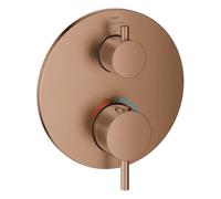 Grohe Atrio Mitigeur thermostatique pour douche, inverseur 2 voies intégré, 24358DL0, Couleur: coucher de soleil chaud brossé