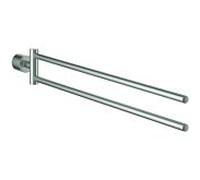 Grohe Atrio porte-serviettes 40308DC3 supersteel, 2 bras, pivotant