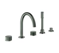 Grohe Atrio Private Collection, combiné de bain 5 trous, douchette à main extractible, commande à bouton, saillie 230mm, 25226AL0, Couleur: graphite dur brossé