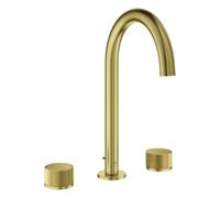 Grohe Atrio Private Collection Mélangeur lavabo 3 trous, L-Size, saillie 166mm, pour actionner un bouton, vidage à tirette, 20595GN0, Couleur: lever de soleil frais brossé