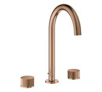 Grohe Atrio Private Collection Mélangeur lavabo 3 trous, L-Size, saillie 166mm, pour actionner un bouton, vidage à tirette, 20595DL0, Couleur: coucher de soleil chaud brossé