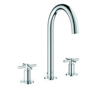 Grohe Atrio Private Collection Mélangeur lavabo 3 trous, L-Size, saillie 166mm, pour poignée croisillon, vidage à tirette, 20643000, Couleur: chrome