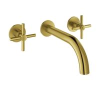 Grohe Atrio Private Collection Mélangeur lavabo 3 trous, saillie 180mm, avec poignées croisillons, 20661GN0, Couleur: lever de soleil frais brossé